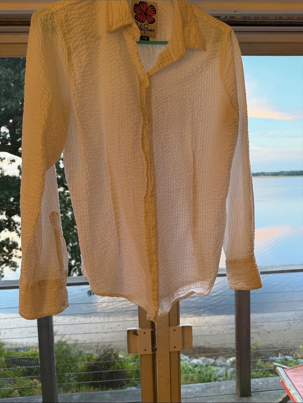 Lesley Evers seersucker shirt